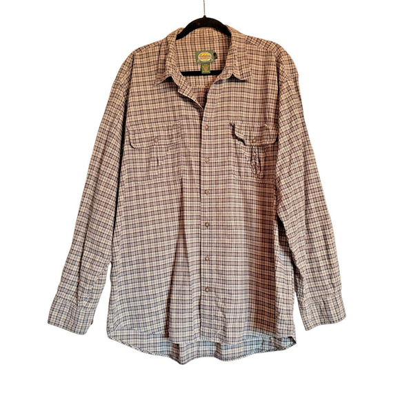Cabela's SZ‎ XLT Camp Shirt Button Up Outdoor Cabincore Classic Workwear - Picture 1 of 9